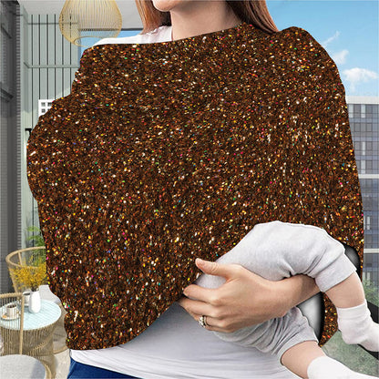 Brown (NOT Real) Glitter Print Baby Seat Cover
