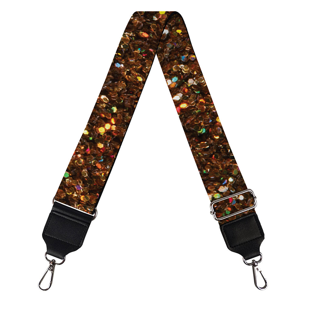 Brown (NOT Real) Glitter Print Bag Strap