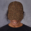 Brown (NOT Real) Glitter Print Baseball Cap