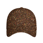 Brown (NOT Real) Glitter Print Baseball Cap