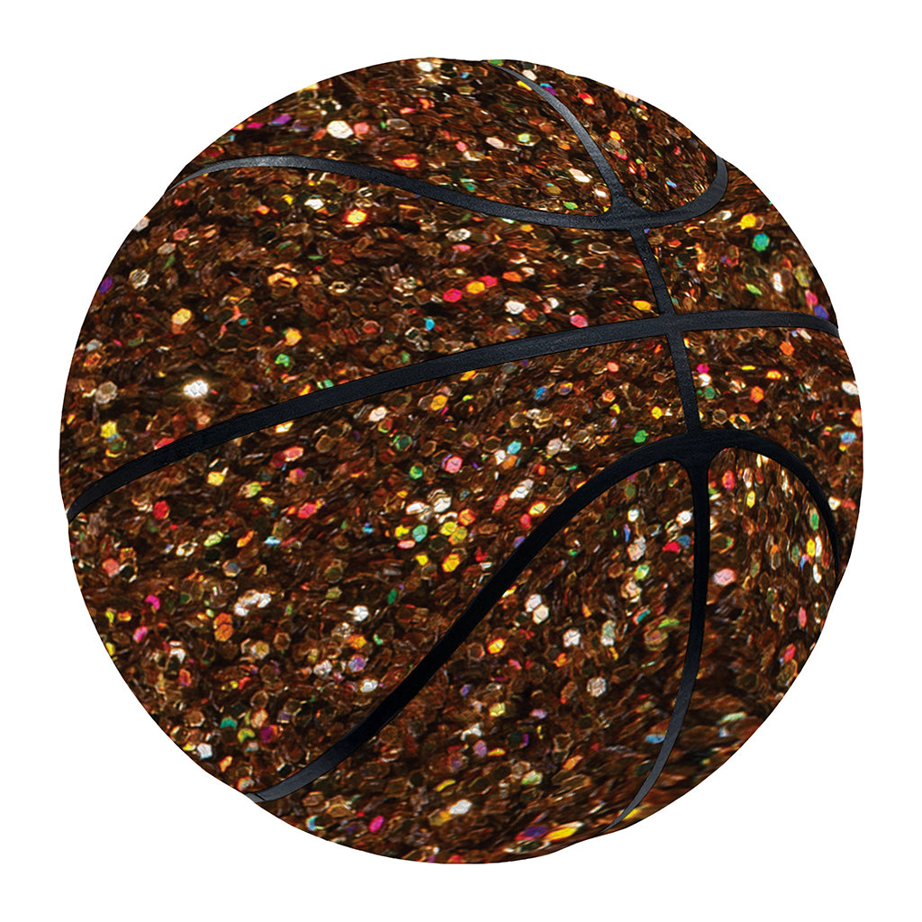 Brown (NOT Real) Glitter Print Basketball