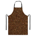 Brown (NOT Real) Glitter Print Bib Apron With Pocket