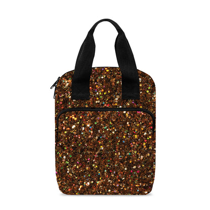 Brown (NOT Real) Glitter Print Bible Tote Bag