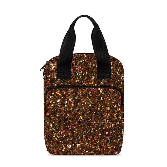 Brown (NOT Real) Glitter Print Bible Tote Bag