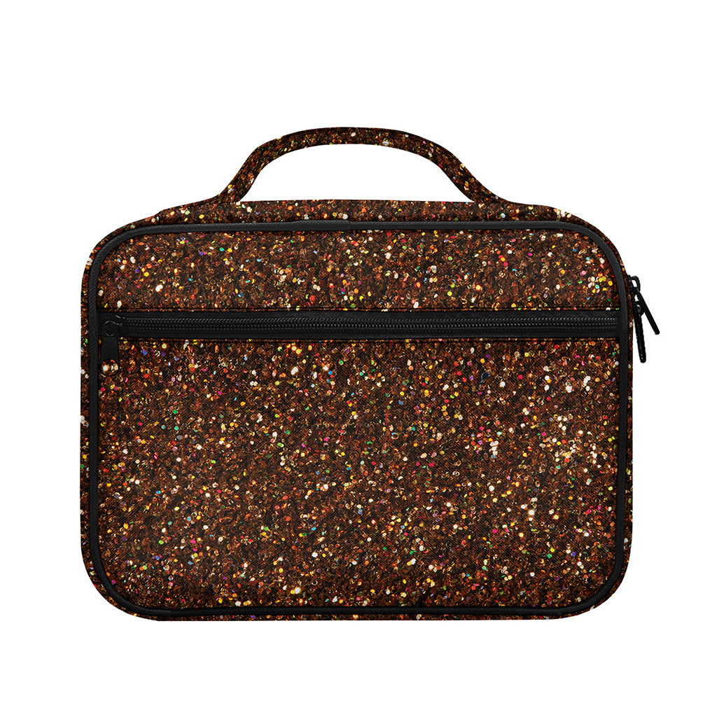 Brown (NOT Real) Glitter Print Briefcase Bible Bag