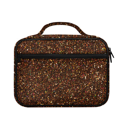 Brown (NOT Real) Glitter Print Briefcase Bible Bag