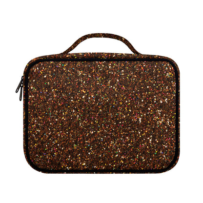 Brown (NOT Real) Glitter Print Briefcase Bible Bag