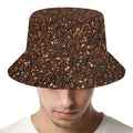 Brown (NOT Real) Glitter Print Bucket Hat