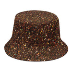 Brown (NOT Real) Glitter Print Bucket Hat