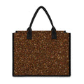 Brown (NOT Real) Glitter Print Canvas Tote Bag