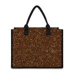 Brown (NOT Real) Glitter Print Canvas Tote Bag