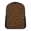 Brown (NOT Real) Glitter Print Casual Backpack