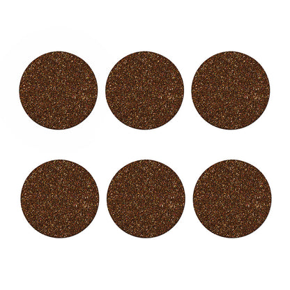 Brown (NOT Real) Glitter Print Coaster Set