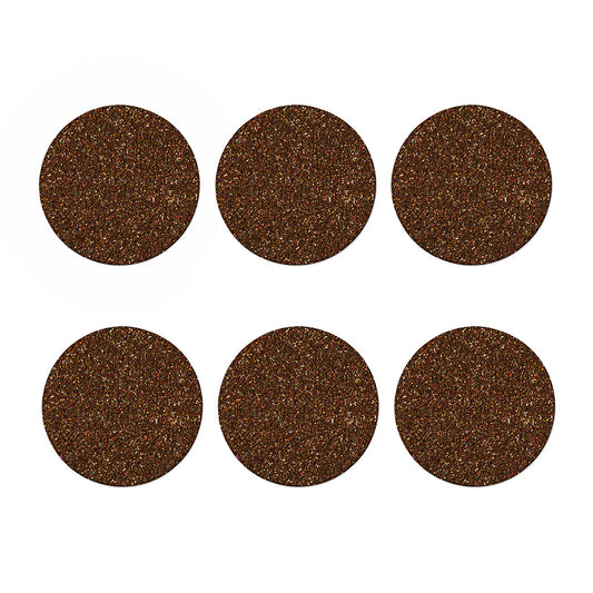 Brown (NOT Real) Glitter Print Coaster Set