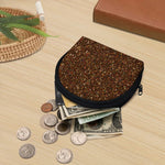 Brown (NOT Real) Glitter Print Coin Purse