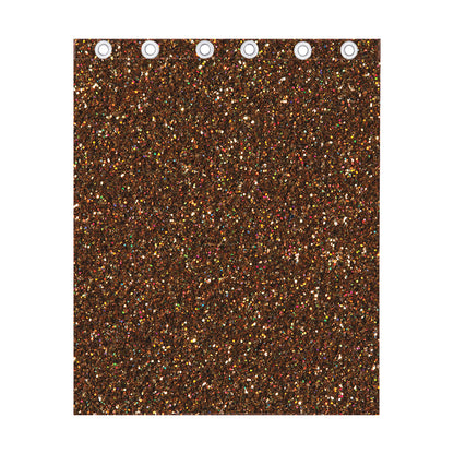 Brown (NOT Real) Glitter Print Curtain
