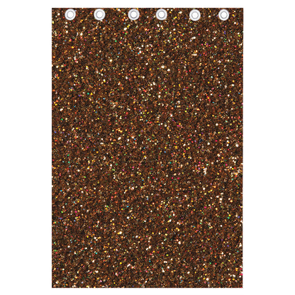 Brown (NOT Real) Glitter Print Curtain