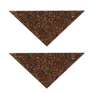 Brown (NOT Real) Glitter Print Dog Bandana