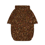 Brown (NOT Real) Glitter Print Dog Zip Up Hoodie