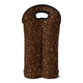 Brown (NOT Real) Glitter Print Double Neoprene Wine Tote