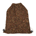 Brown (NOT Real) Glitter Print Drawstring Bag