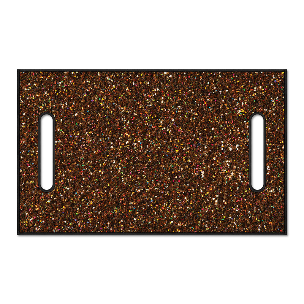 Brown (NOT Real) Glitter Print Golf Cart Seat Cover