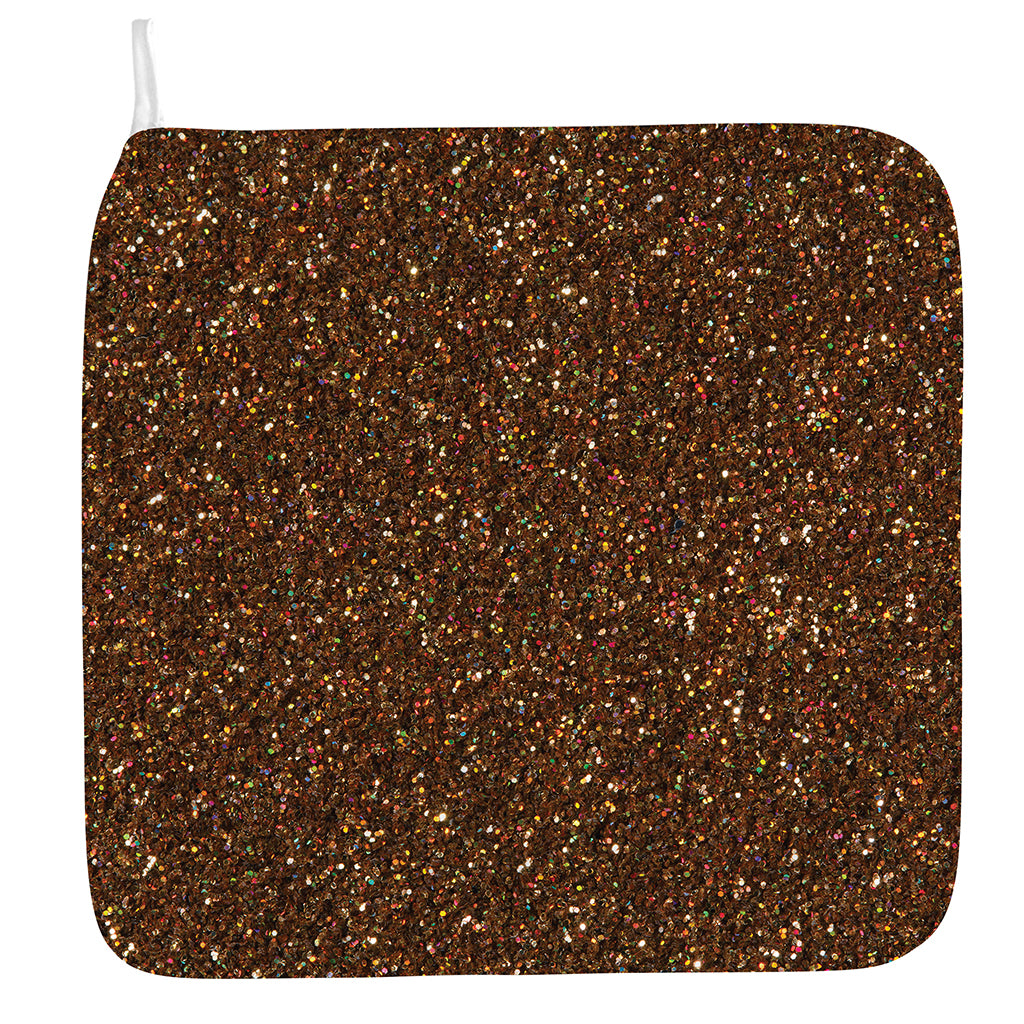 Brown (NOT Real) Glitter Print Hand Towel