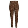 Brown (NOT Real) Glitter Print High-Waisted Pocket Leggings