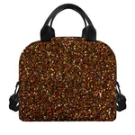 Brown (NOT Real) Glitter Print Insulated Lunch Bag