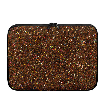 Brown (NOT Real) Glitter Print Laptop Sleeve