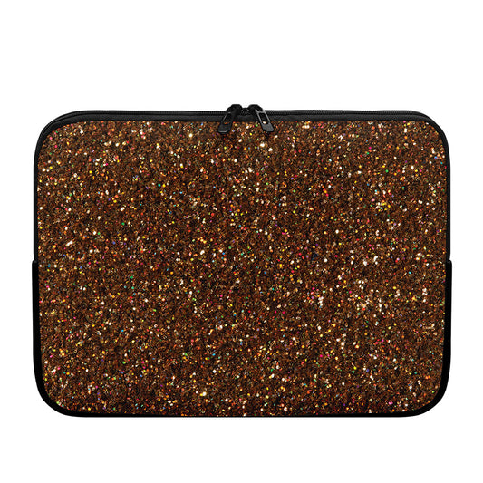 Brown (NOT Real) Glitter Print Laptop Sleeve