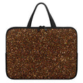 Brown (NOT Real) Glitter Print Laptop Sleeve With Handle