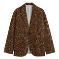Brown (NOT Real) Glitter Print Men's Blazer