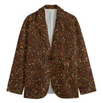 Brown (NOT Real) Glitter Print Men's Blazer