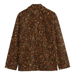 Brown (NOT Real) Glitter Print Men's Blazer