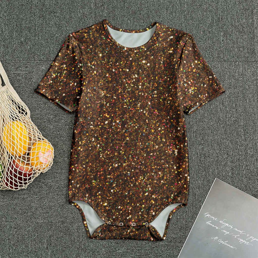Brown (NOT Real) Glitter Print Men's Bodysuit