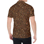 Brown (NOT Real) Glitter Print Men's Shirt