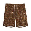 Brown (NOT Real) Glitter Print Men's Athletic Shorts
