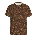 Brown (NOT Real) Glitter Print Men's Athletic T-Shirt
