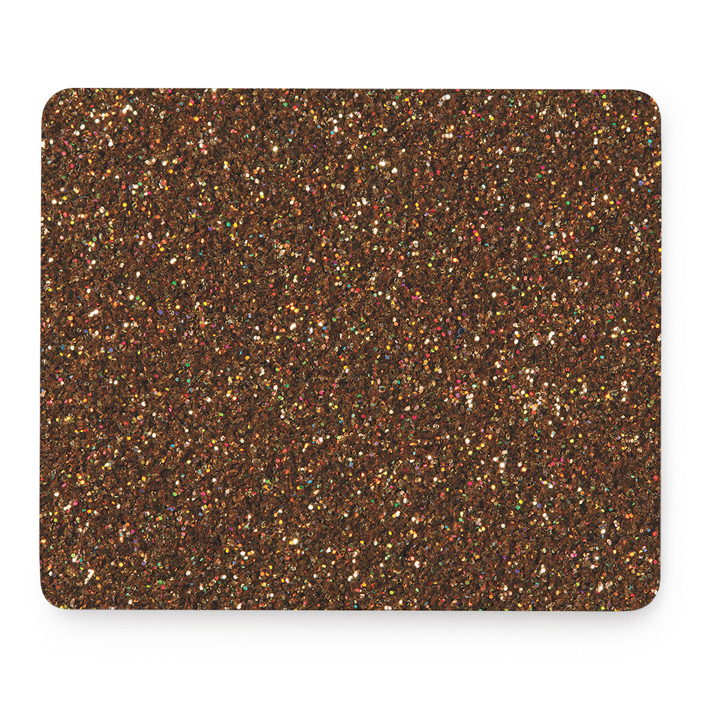 Brown (NOT Real) Glitter Print Mouse Pad