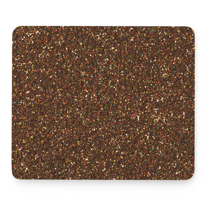 Brown (NOT Real) Glitter Print Mouse Pad