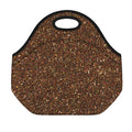 Brown (NOT Real) Glitter Print Neoprene Lunch Bag