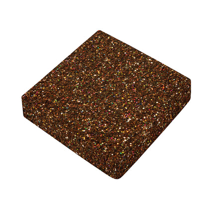 Brown (NOT Real) Glitter Print Outdoor Seat Cushion Cover