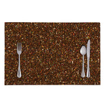 Brown (NOT Real) Glitter Print Placemat