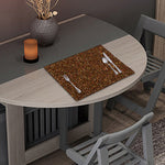 Brown (NOT Real) Glitter Print Placemat