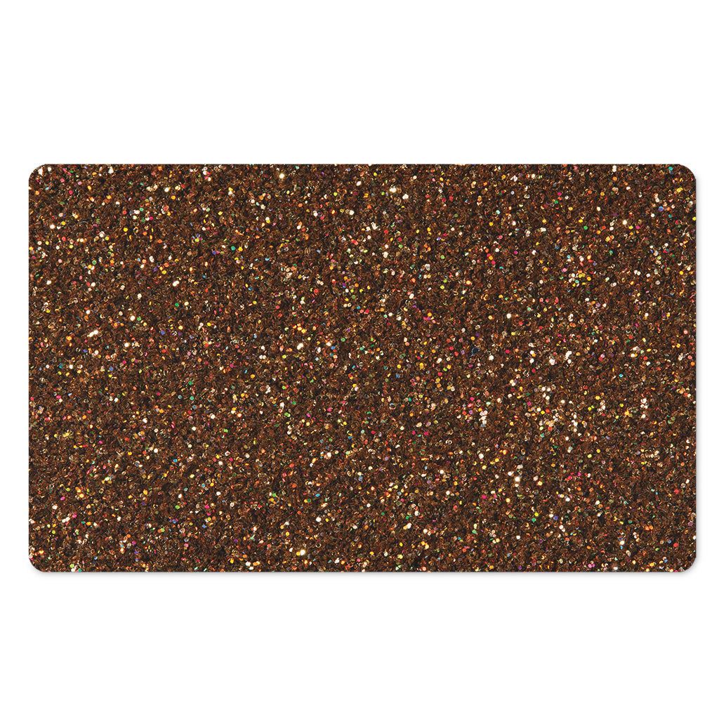 Brown (NOT Real) Glitter Print Polyester Doormat