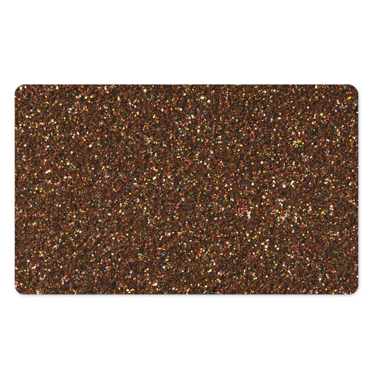 Brown (NOT Real) Glitter Print Polyester Doormat
