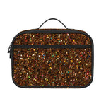 Brown (NOT Real) Glitter Print Portable Lunch Bag