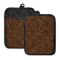 Brown (NOT Real) Glitter Print Pot Holders With Pocket