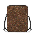 Brown (NOT Real) Glitter Print Rectangular Crossbody Bag
